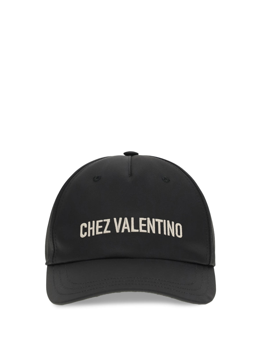 Valentino Garavani 8y2hda41und Logo-Embroidered Baseball Cap — Black Cotton; Polyester Caps