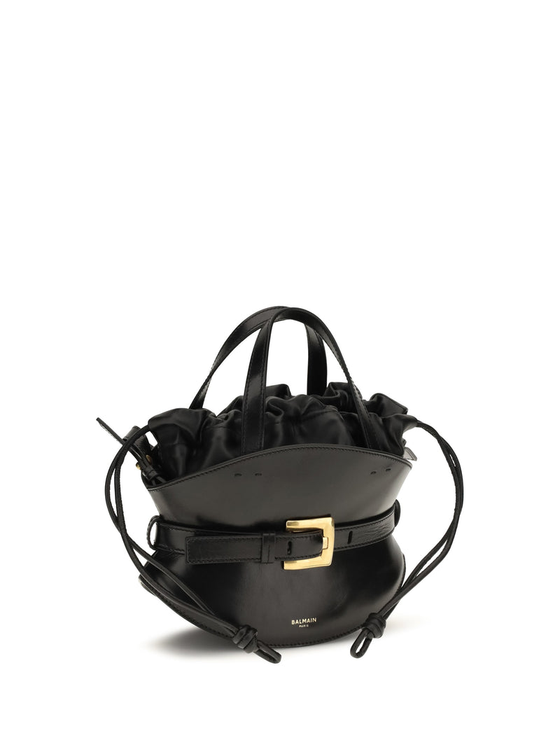 Balmain Shuffle Shoulder Bag — Black Calf Leather Bos Taurus