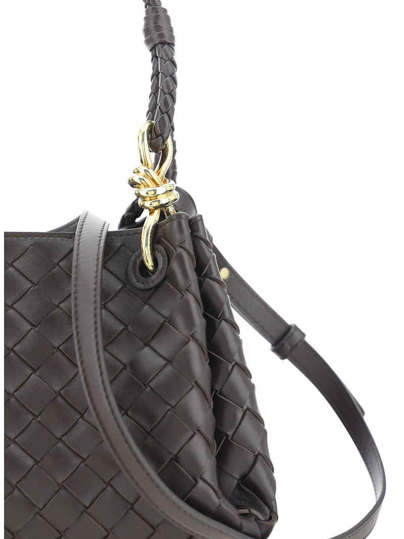 Bottega Veneta Shoulder Bag — Gray Lambskin
