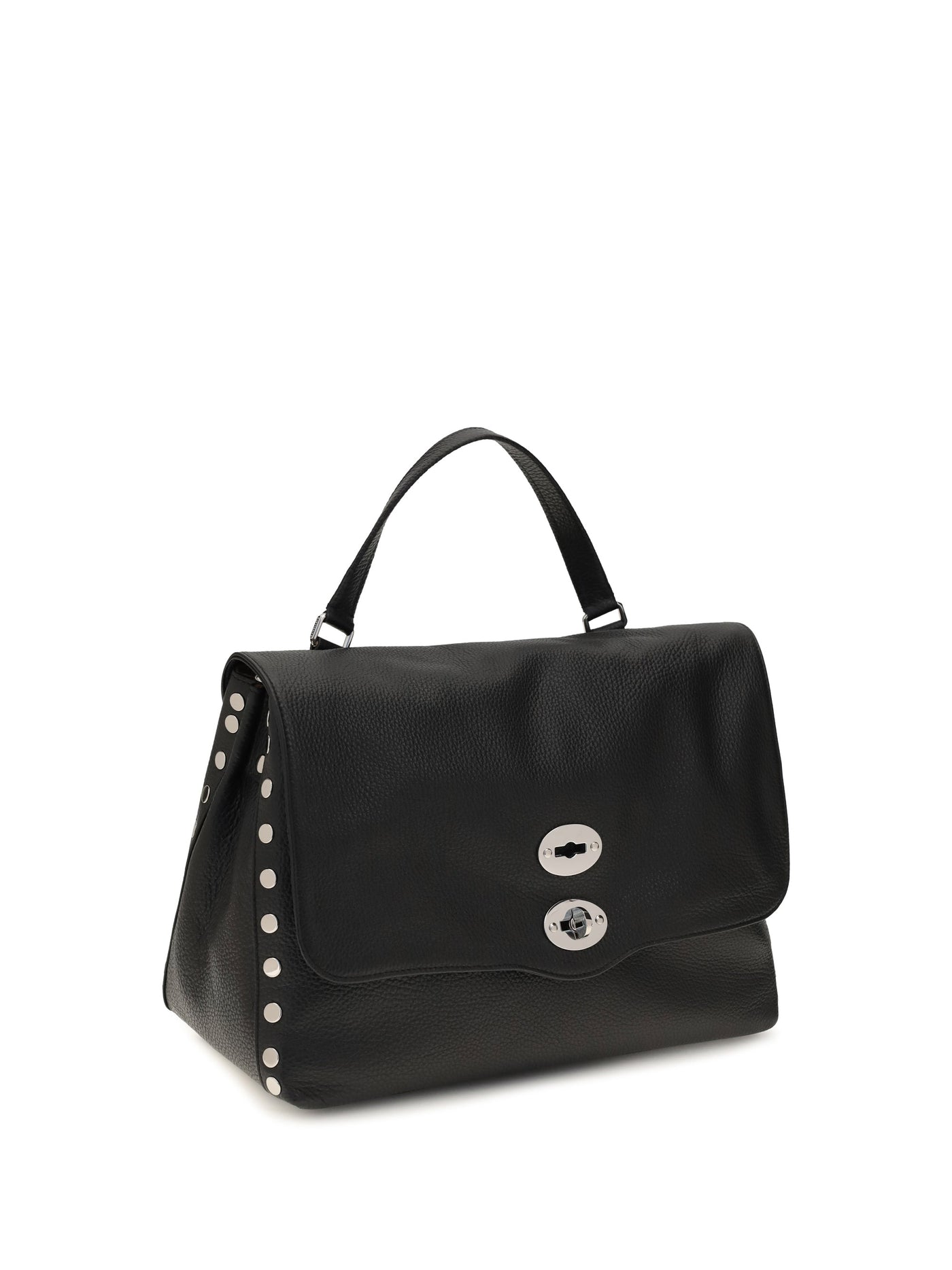 Zanellato Postina Daily Shoulder Bag — Black Calf Leather