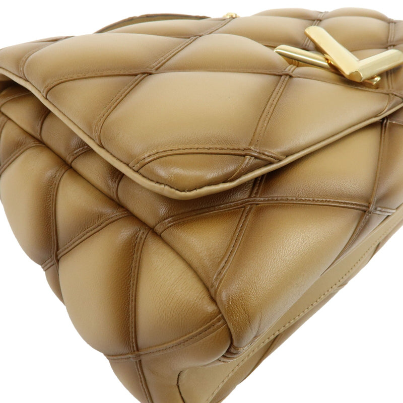 Louis Vuitton Go-14 Nm Malletage Leather Beige Bag