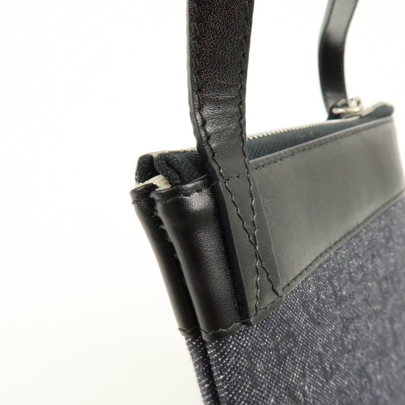 Bvlgari Logomania Canvas With Leather Black Denim_jeans Bag