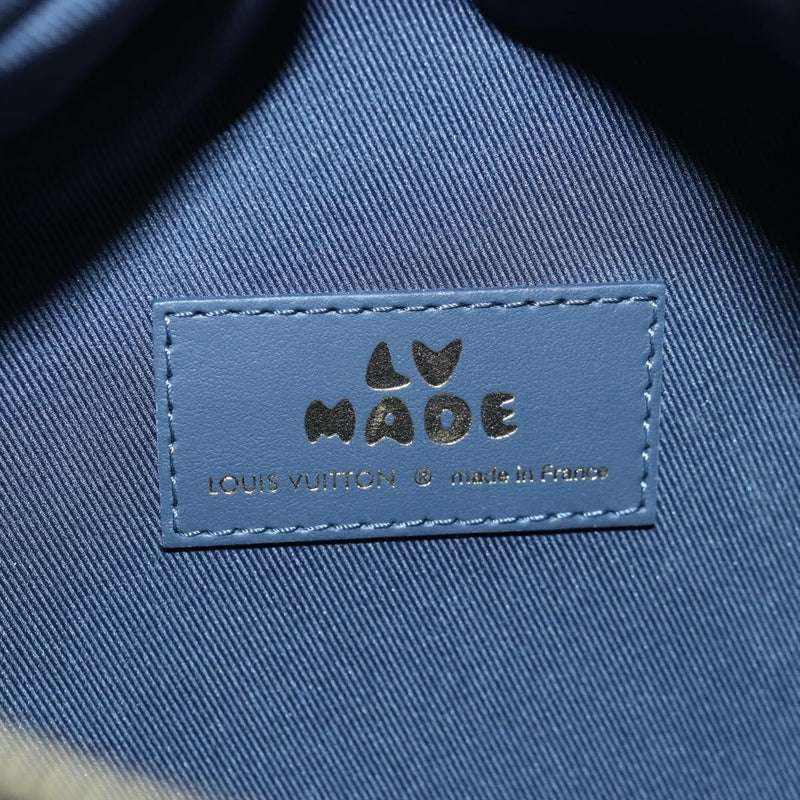 Louis Vuitton Nigo Japanese Cruiser Monogram Denim And Taurillon Leather Blue Canvas Bag