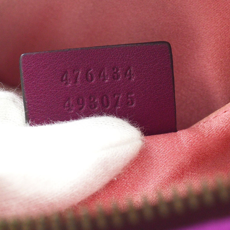 Gucci Gg Marmont Belt Matelasse Velvet Purple Bag