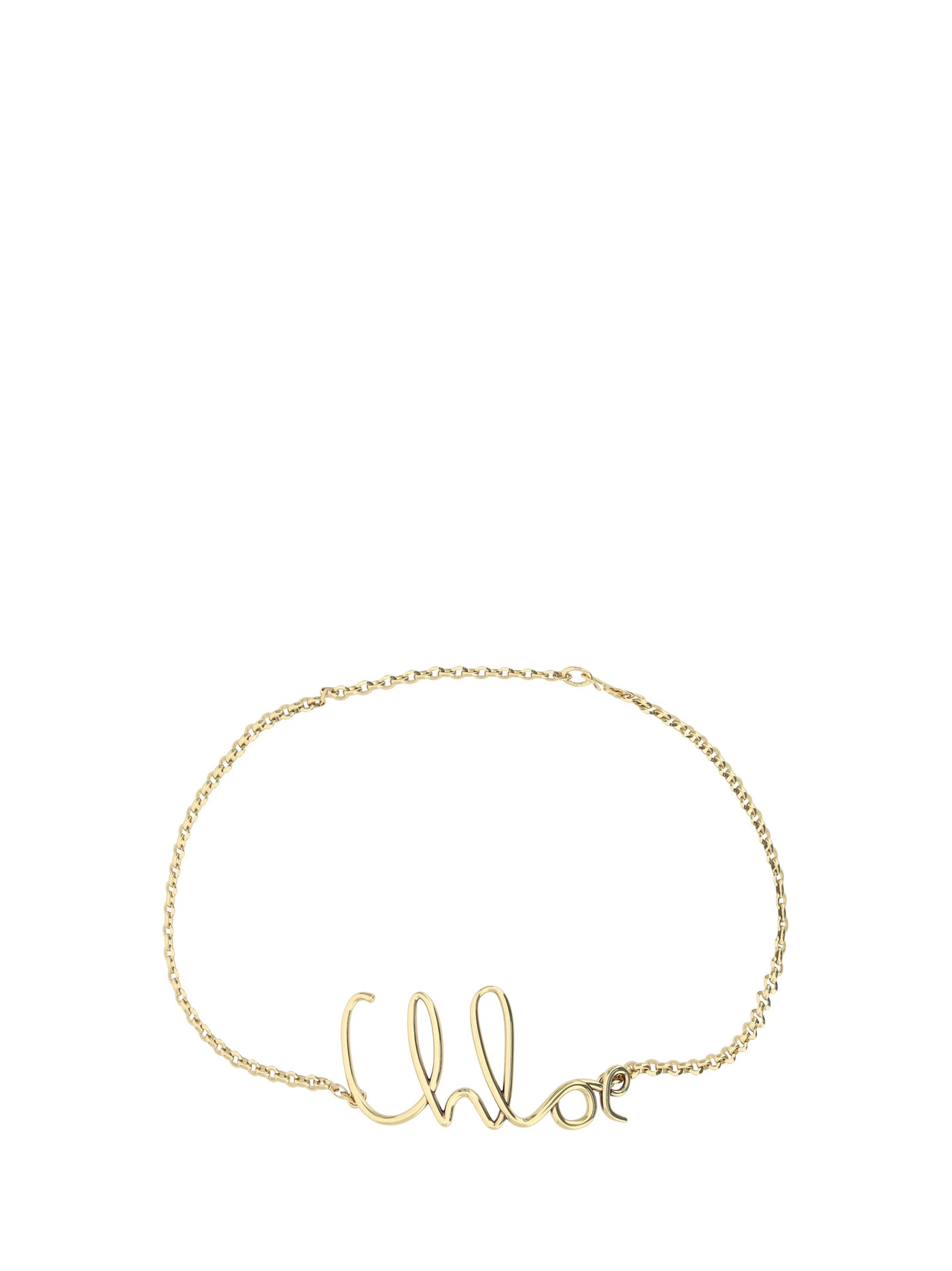 Chloé Metal Chain With Monogram Belt — Gold Brass