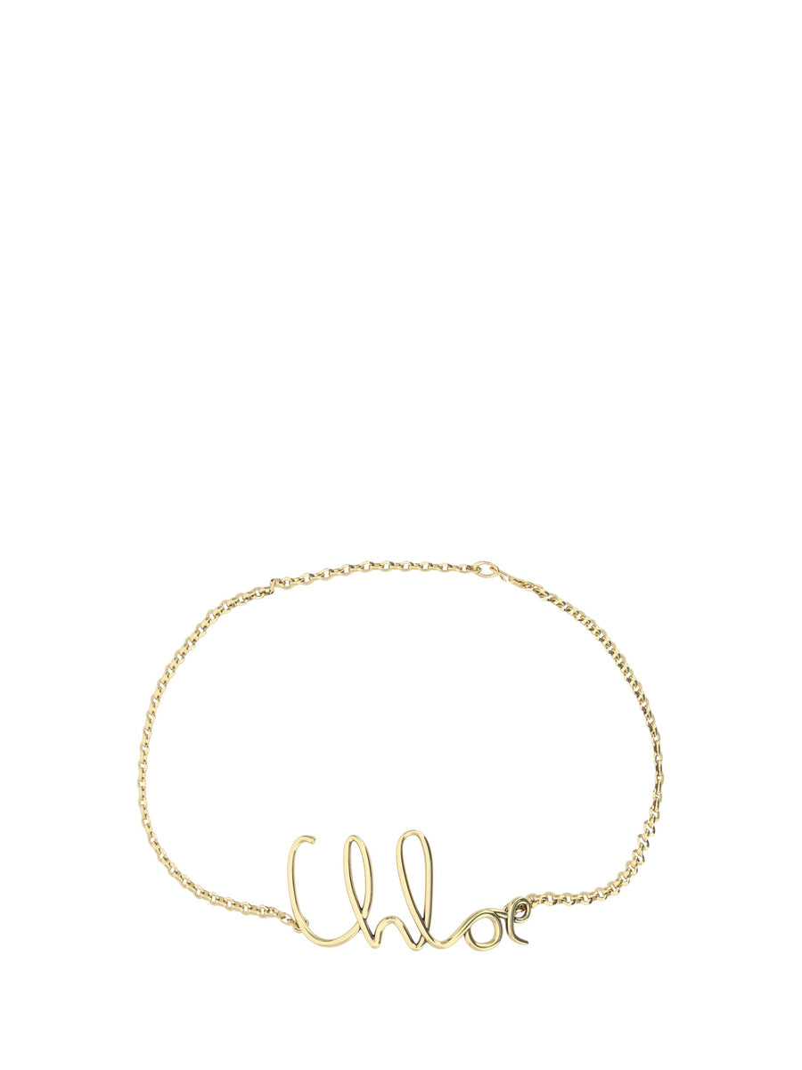 Chloé Metal Chain With Monogram Belt — Gold Brass