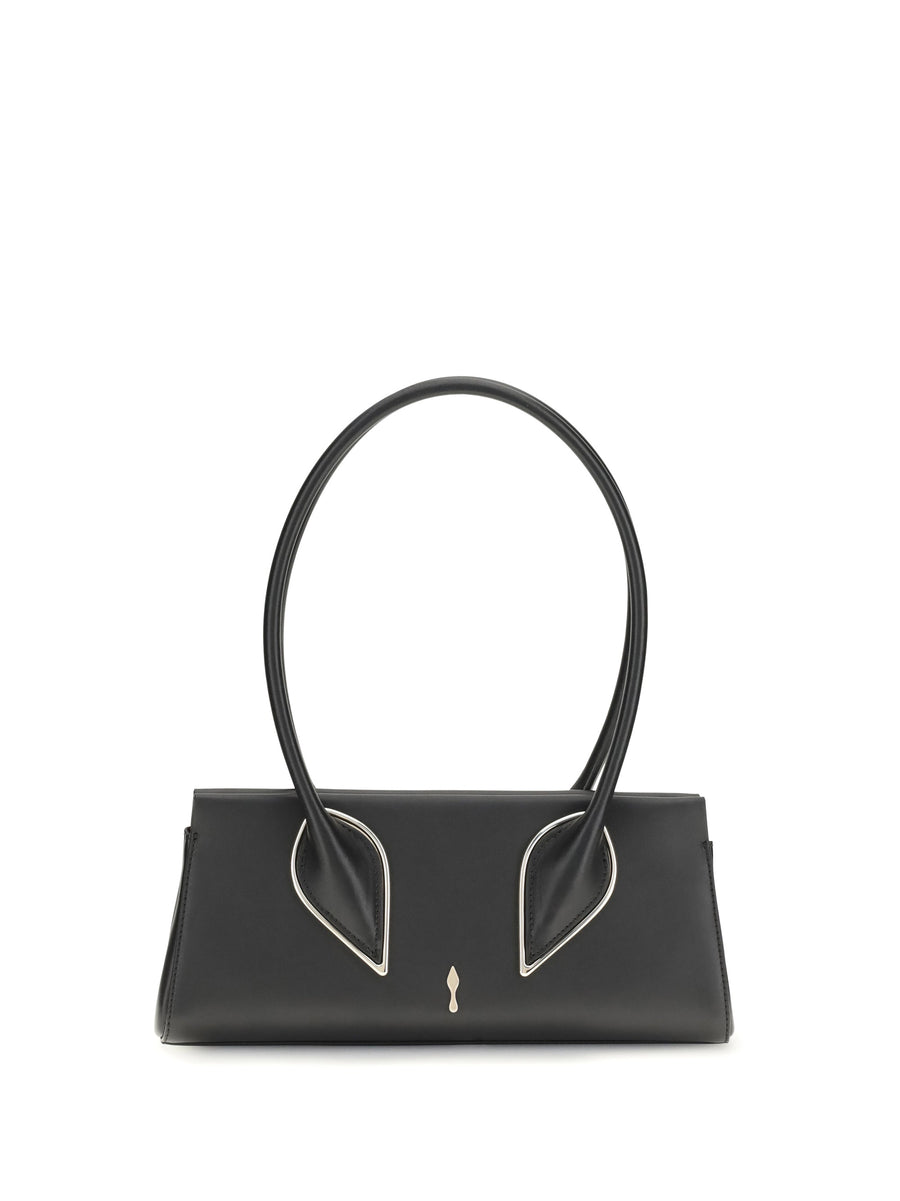 Christian Louboutin Venus Shoulder Bag — Black Calf Leather Bos Taurus