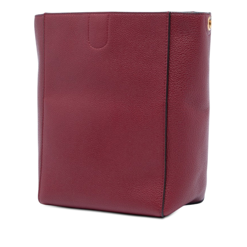 Small Leather Seau Sangle Bucket Bag - Image 2