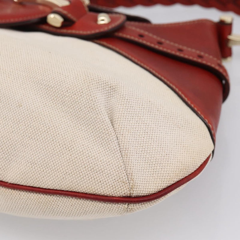 Gucci Horsebit Gg Canvas And Leather Beige Bag