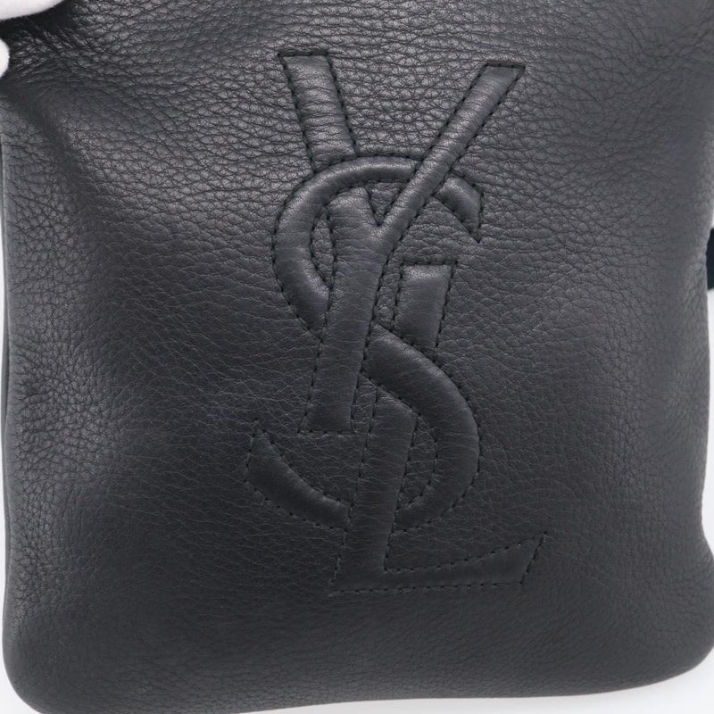 Saint Laurent Vintage Shoulder Bag Leather Black