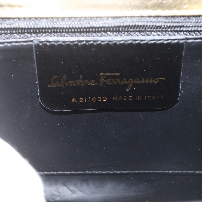 Salvatore Ferragamo Shoulder Leather Gold Bag