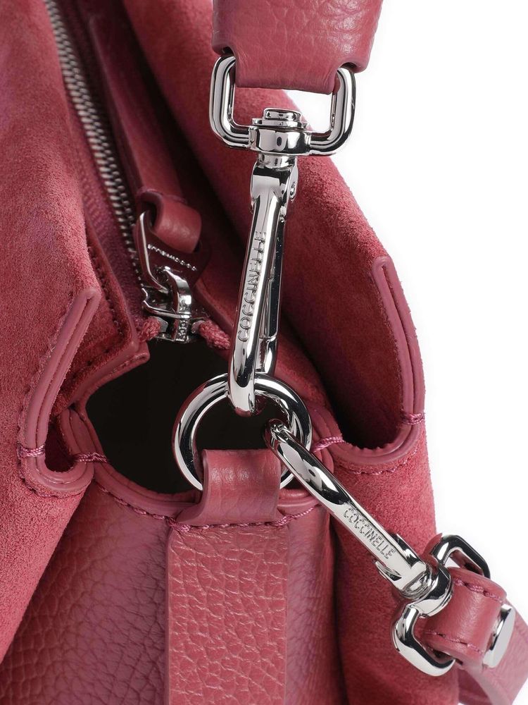 Coccinelle Shoulder Bag — Rose Cow Leather