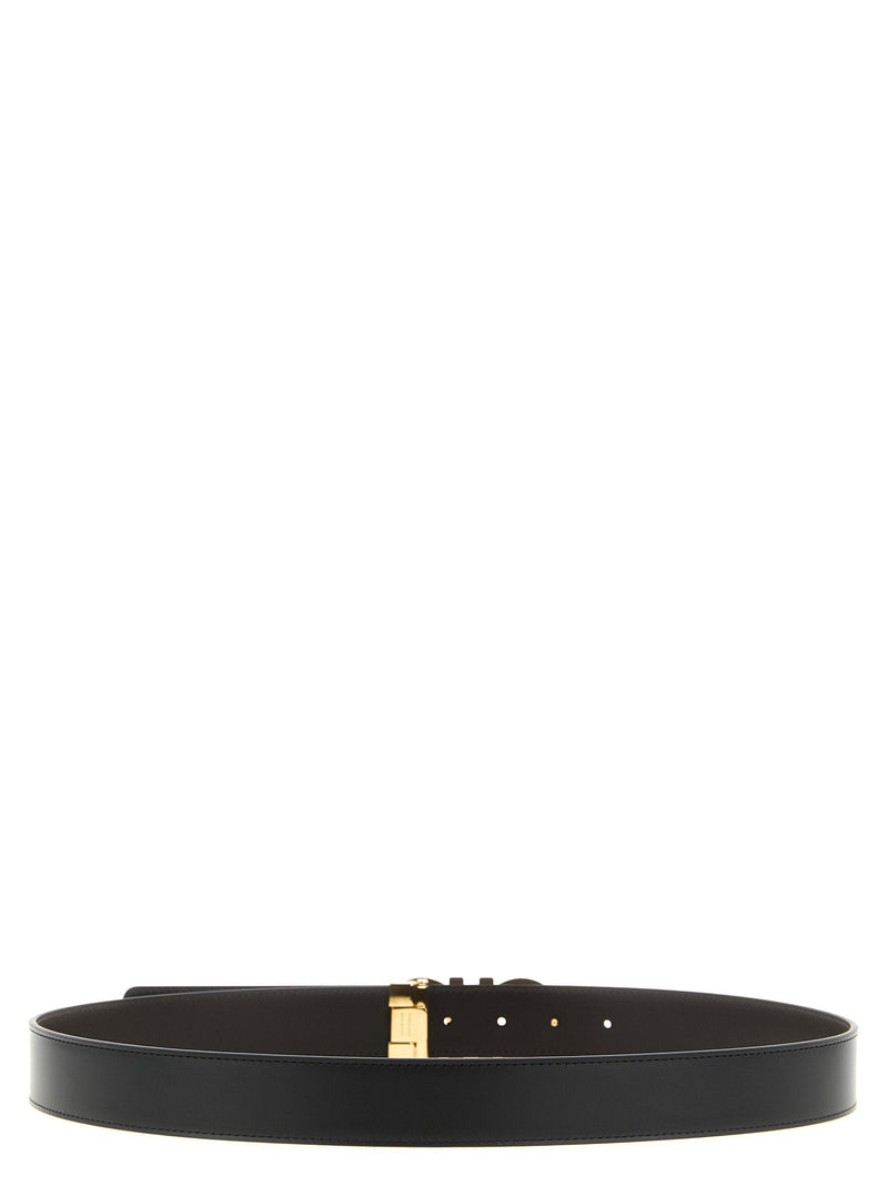 Ferragamo Gancini Belt — Black Leather