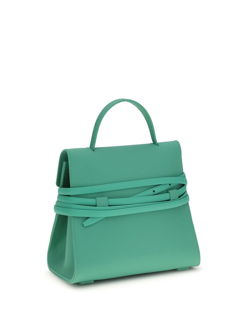 Moschino Tie Me Top Handle Bag — Green Silicon