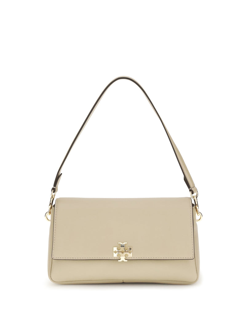 Tory Burch Charlie Shoulder Bag — Beige Calf Leather