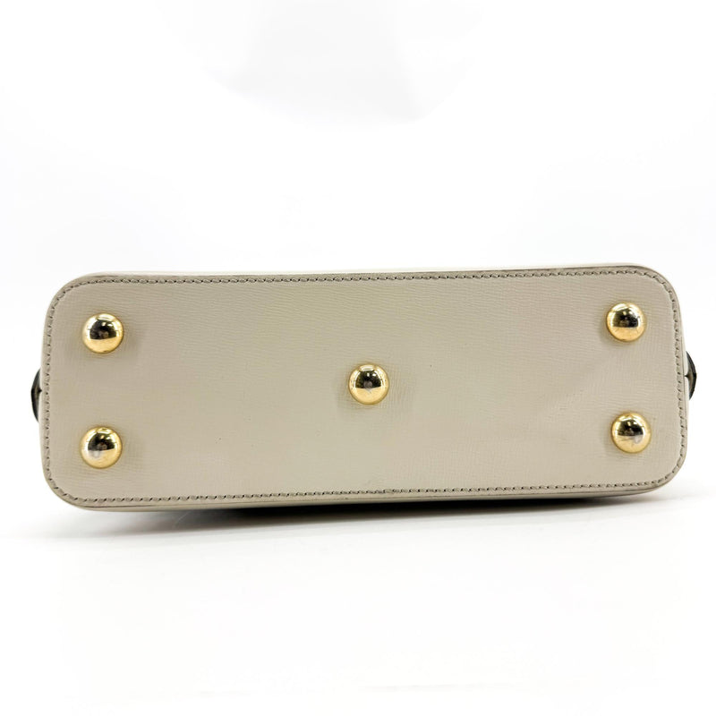 Gucci Horsebit 1955 Top Handle Gg Coated Canvas With Leather Beige Bag