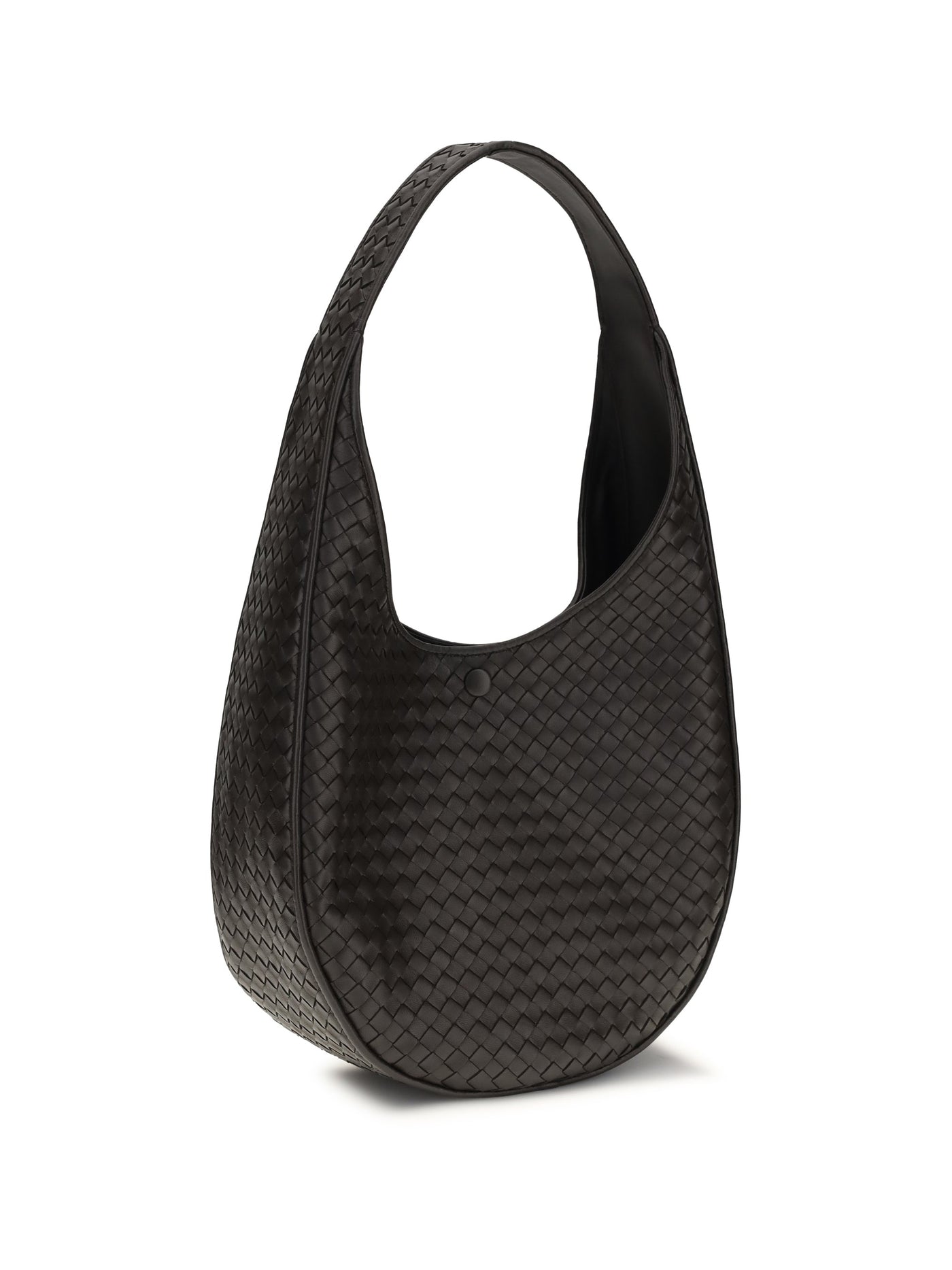 Bottega Veneta Ovetto Shoulder Bag — Black Lambskin