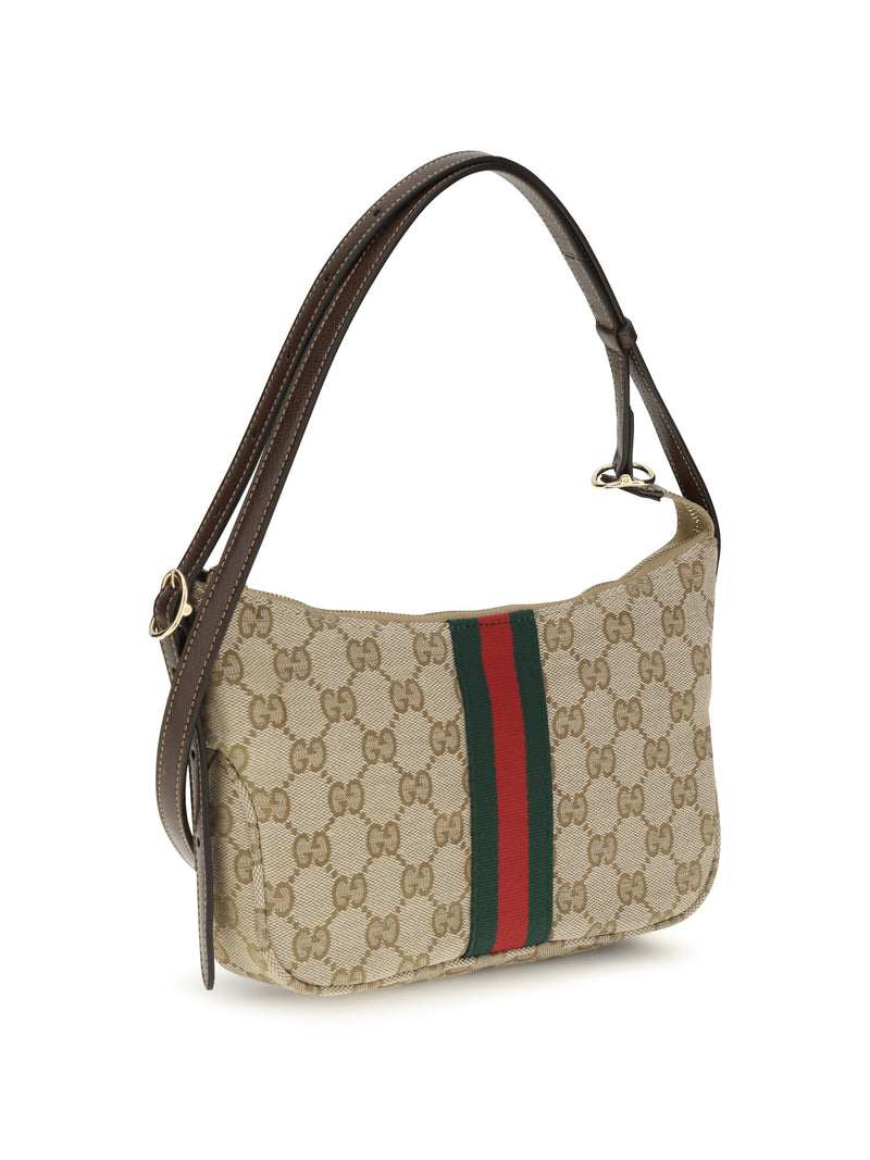 Gucci Lunetta Shoulder Bag — Beige Polyester; Polyamide; Cotton