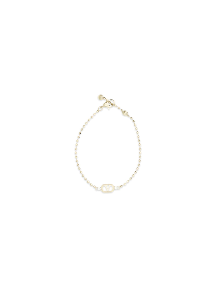 Valentino Garavani Ovalette Bracelet — Gold Metal Bracelets