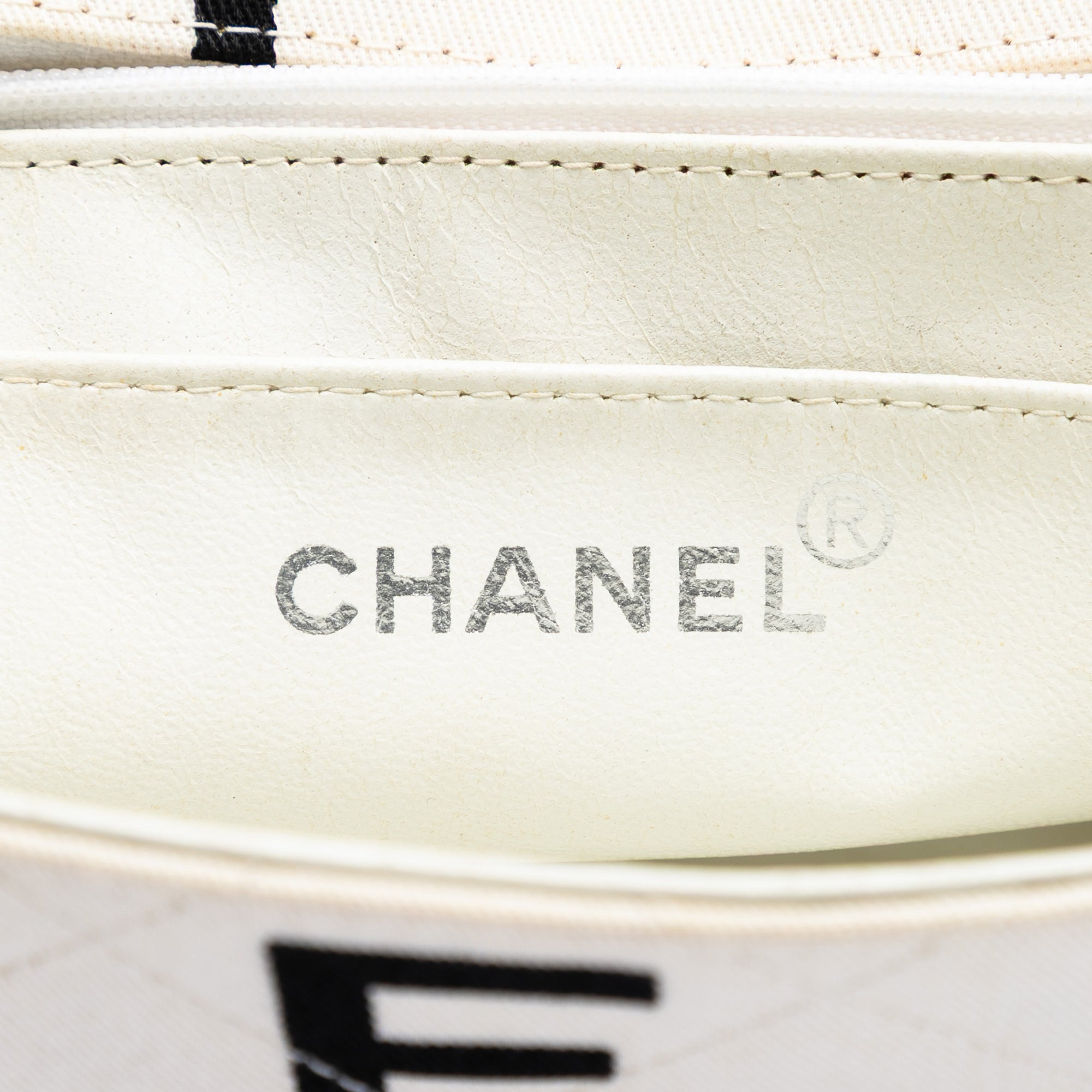CC Quilted Printed Canvas Coco Logo Chain Flap - Image 5
