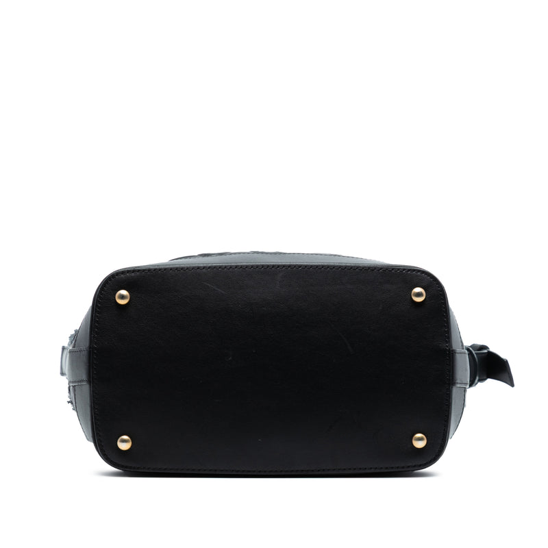 Quilted Aged Calfskin and Tweed Casual Style Hobo - Image 3
