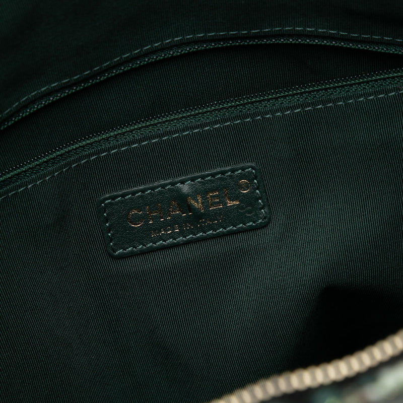 Quilted Aged Calfskin and Tweed Casual Style Hobo - Image 5