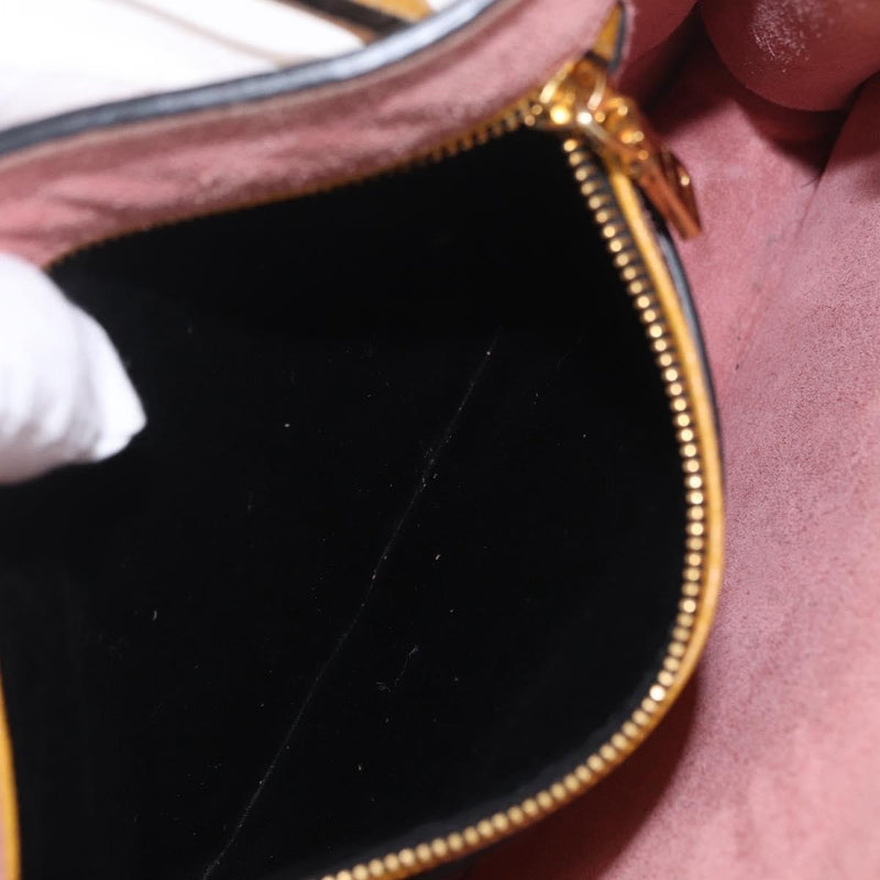 Miu Miu Madras Convertible Compartment Leather Yellow Bag