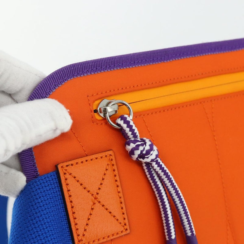 Gucci Panelled Front Pocket Belt Gg Jacquard Nylon And Rubber Purple Bag