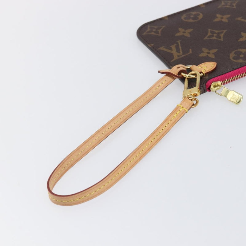 Louis Vuitton Neverfull Pochette Monogram Canvas Brown Bag