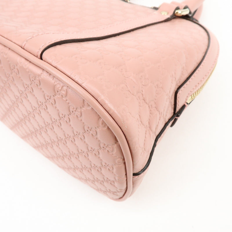 Gucci Gg Charm Convertible Dome Satchel Guccissima Leather Pink