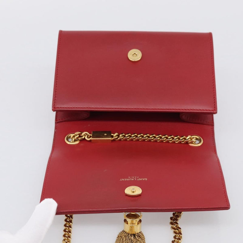 Saint Laurent Classic Monogram Leather Red Bag
