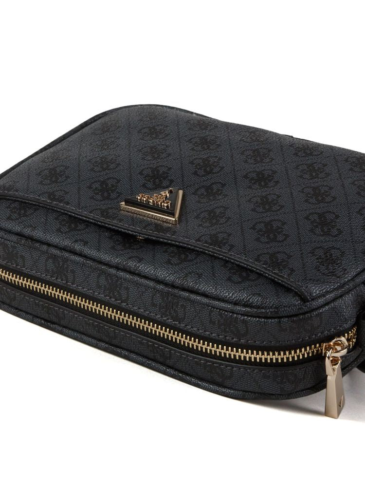 Guess Meridian Ii Crossbody Bag — Black Polyurethane