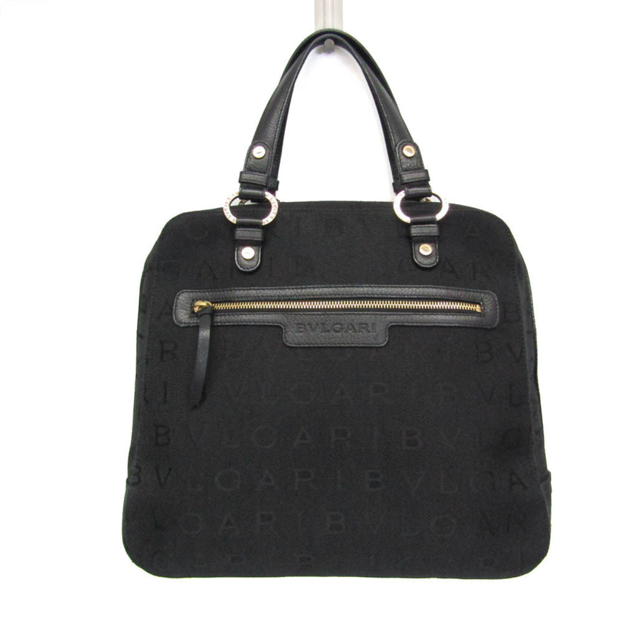 Bvlgari Logomania Canvas Black Bag
