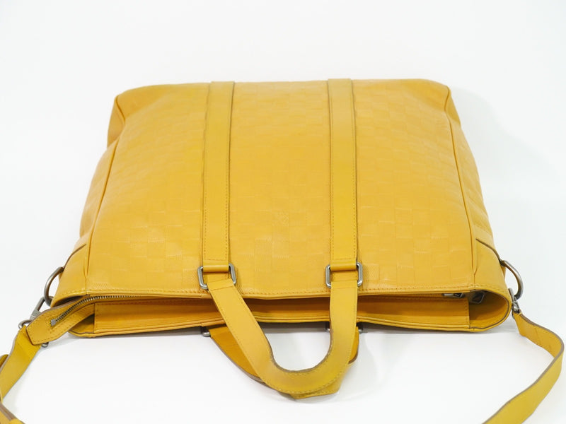 Louis Vuitton Tadao Damier Infini Leather Yellow Bag