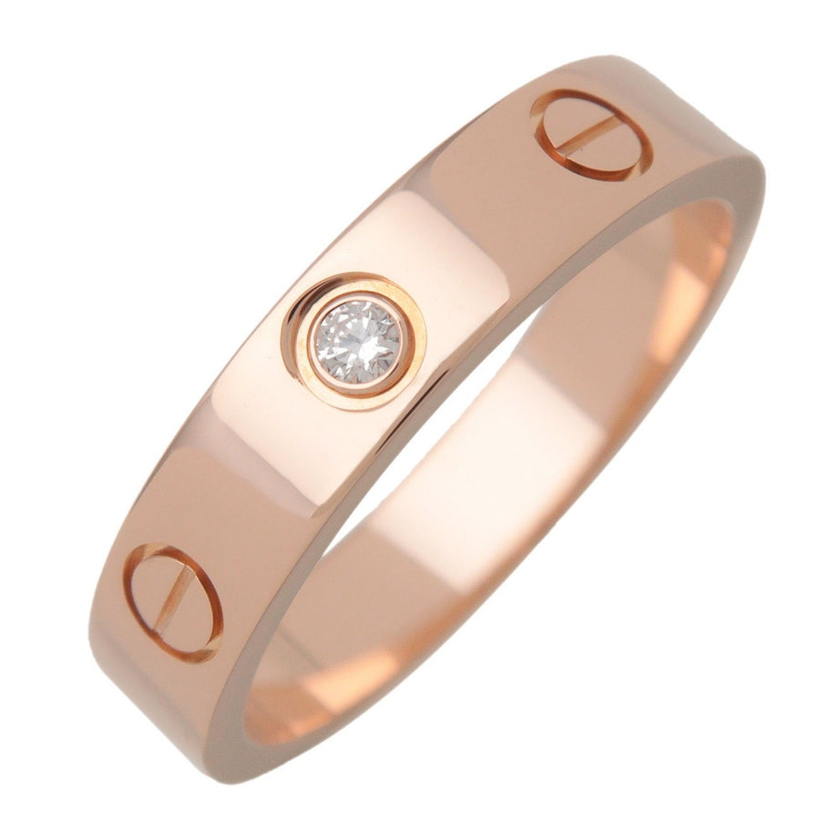 Cartier Love Wedding Band 1 Diamond 18k Rose Gold With Rose_gold Bijoux