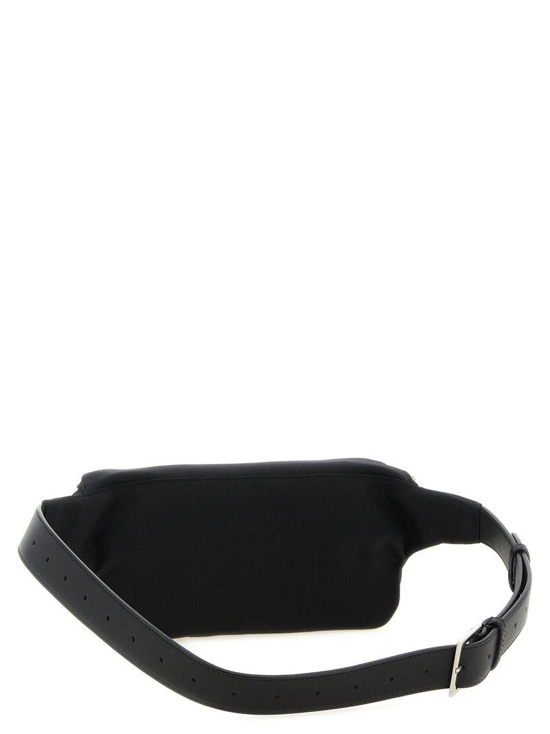 Saint Laurent Cassandre Logo Belt Bag — Black