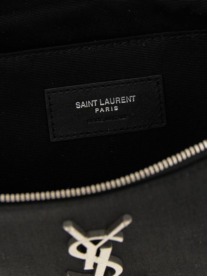 Saint Laurent Cassandre Logo Belt Bag — Black