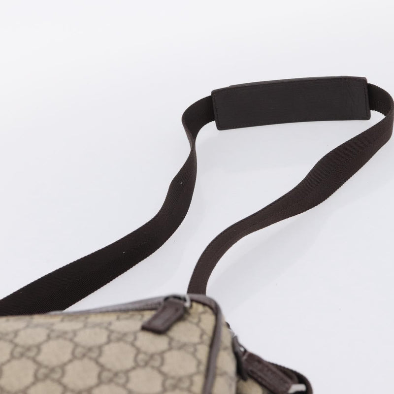Gucci Front Zip Pocket Messenger Gg Coated Canvas Beige