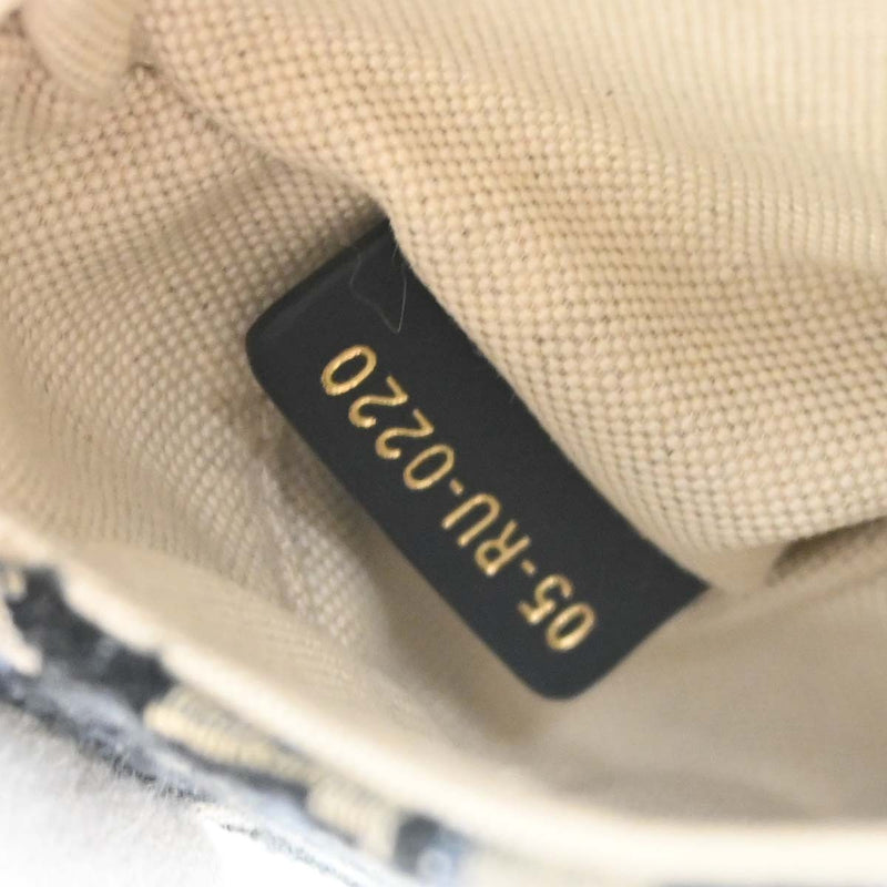Christian Dior Saddle Oblique Canvas Navy Bag