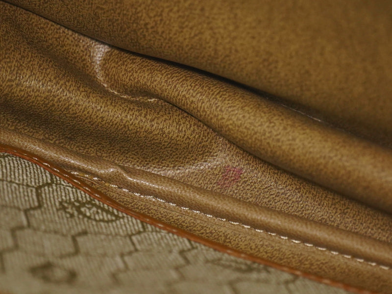 Christian Dior Vintage Honeycomb Canvas Beige Bag
