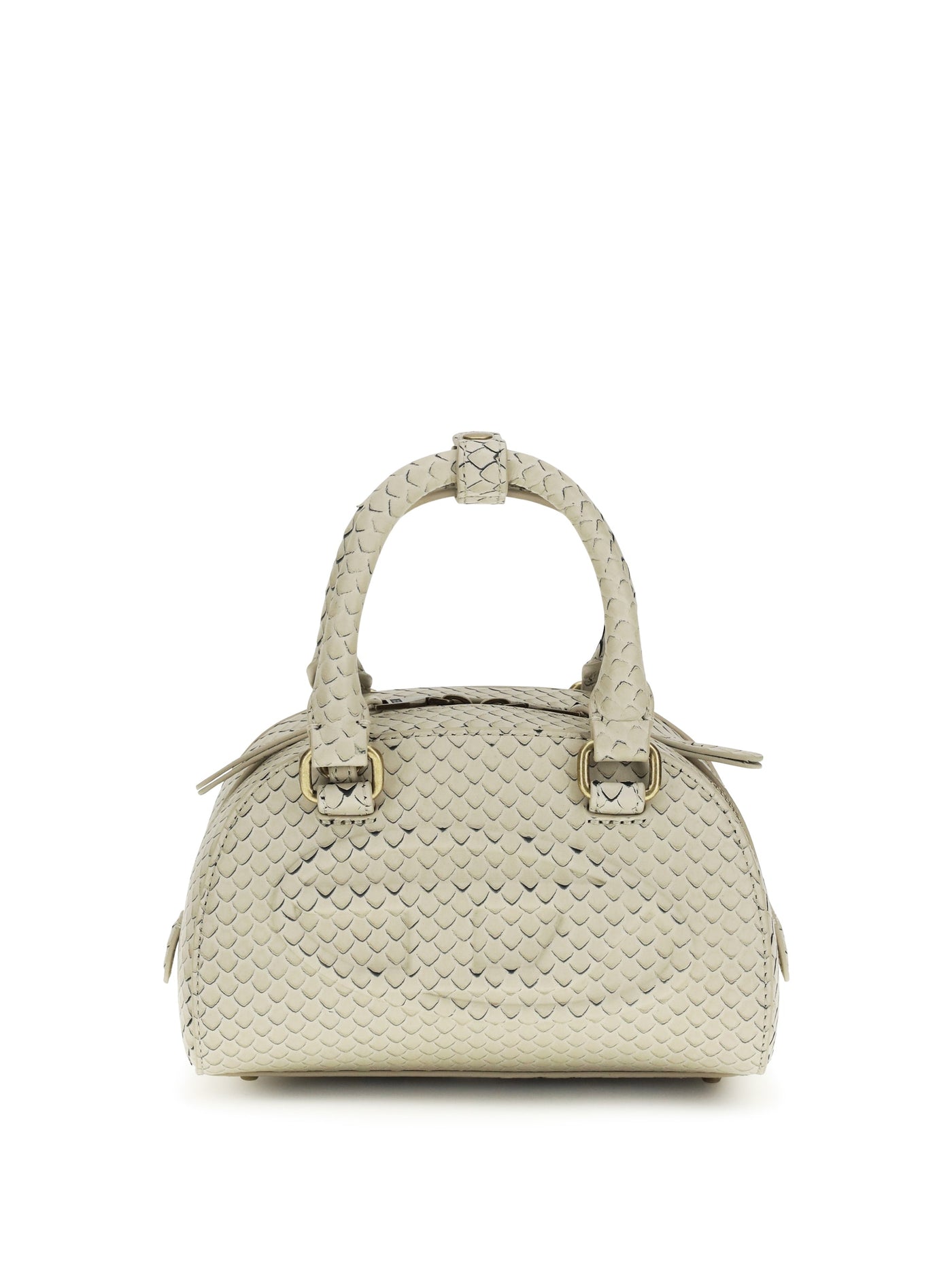 Diesel Quilted Calf Leather Shoulder Bag — Beige Bos Taurus