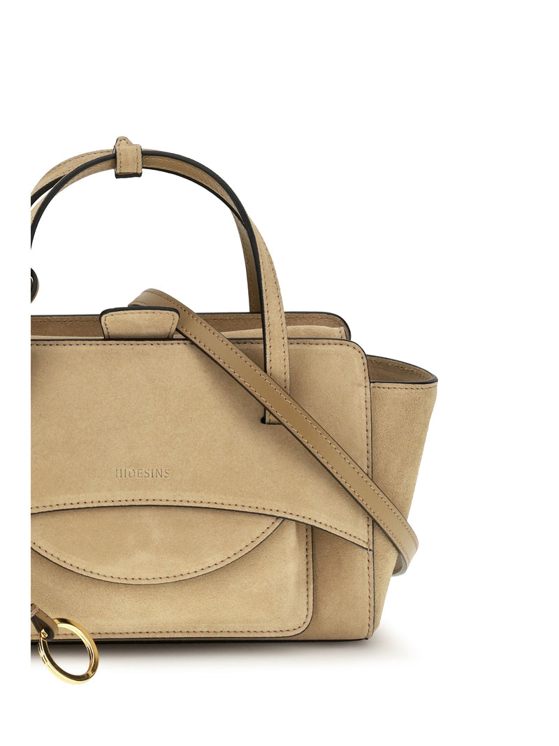Hidesins Flap Shoulder Bag — Beige Calf Leather Bos Taurus