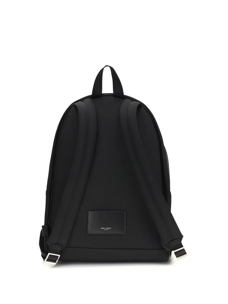 Saint Laurent City Backpack — Black Nylon