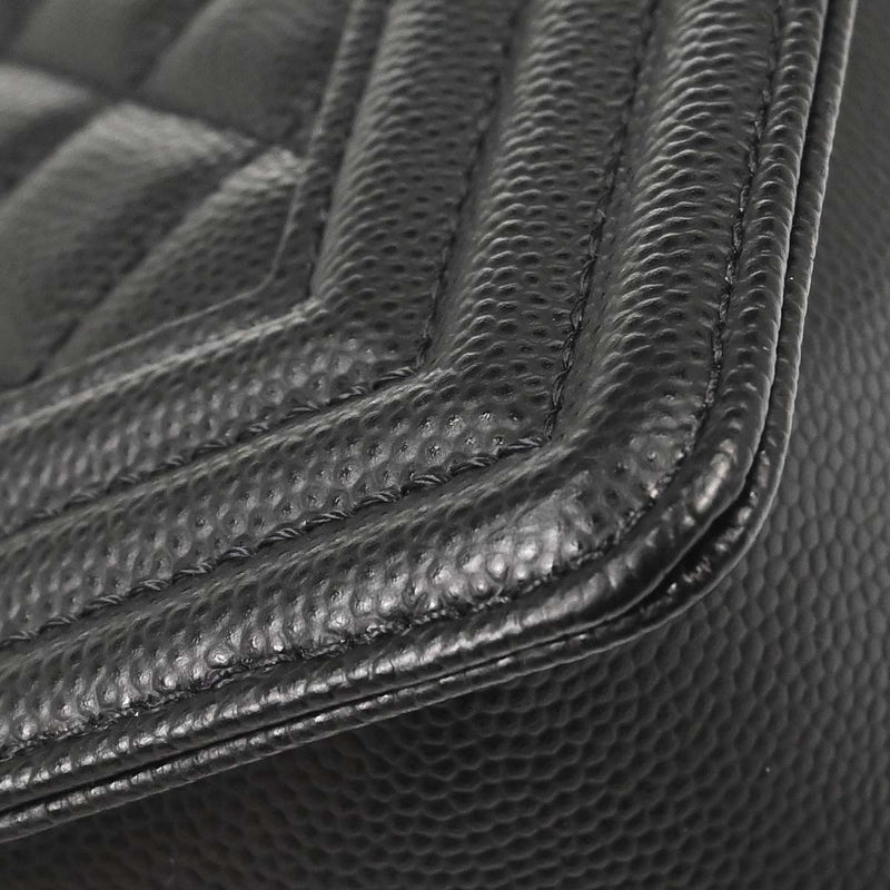 Chanel So Black Boy Flap Quilted Caviar Calfskin Bag