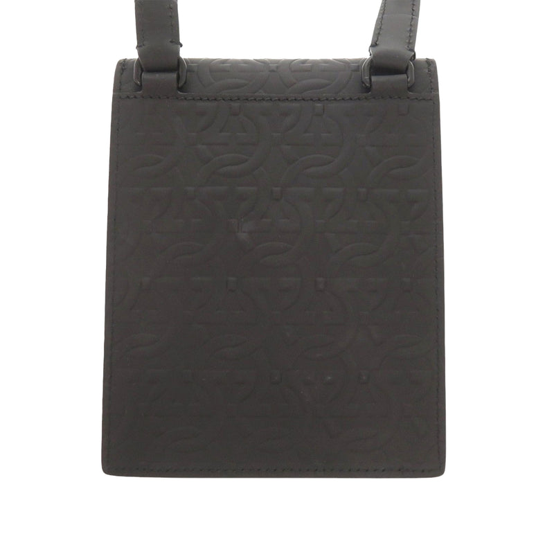 Gancini Embossed Leather Phone Pouch Crossbody - Image 2