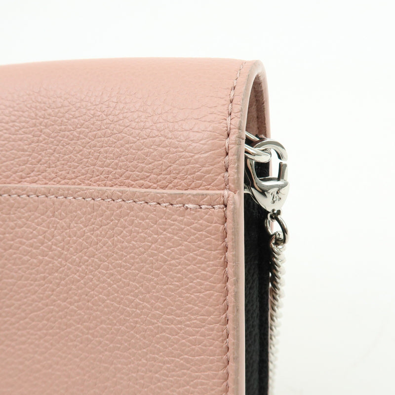 Louis Vuitton Mylockme Chain Pochette Leather Pink Bag