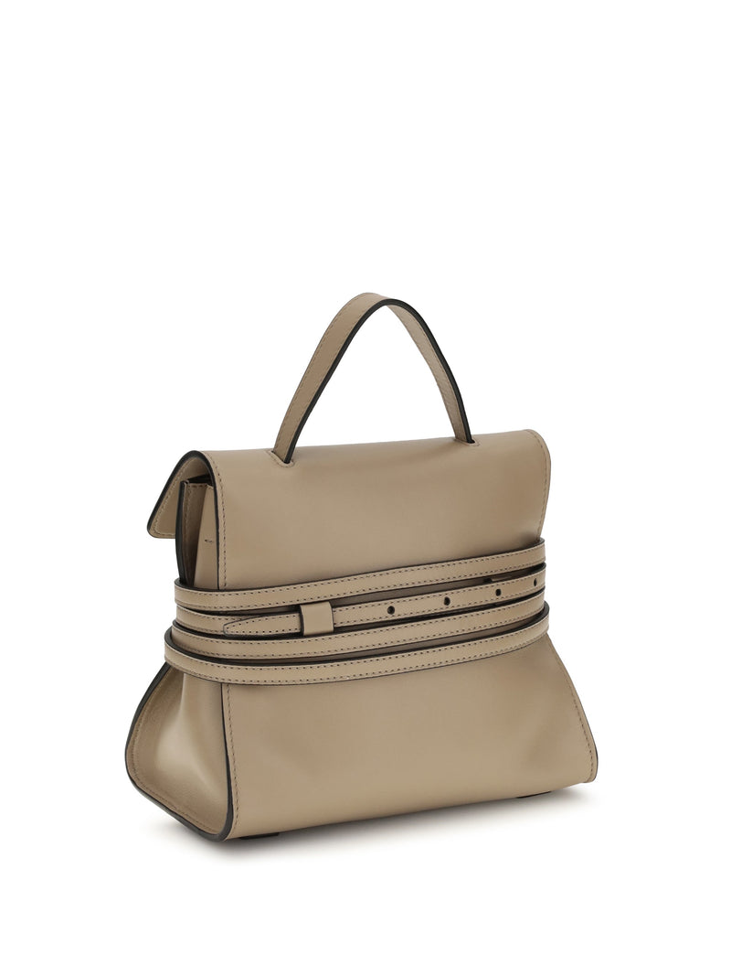 Moschino Tie Me Shoulder Bag — Beige Goatskin (hircus)