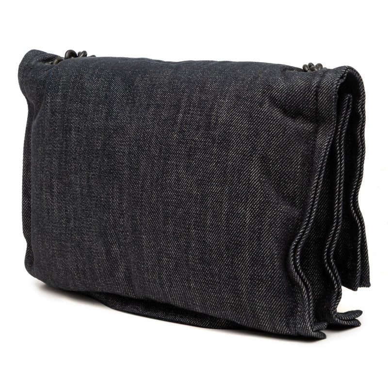 Small Denim Viva Bow Shoulder Bag - Image 2