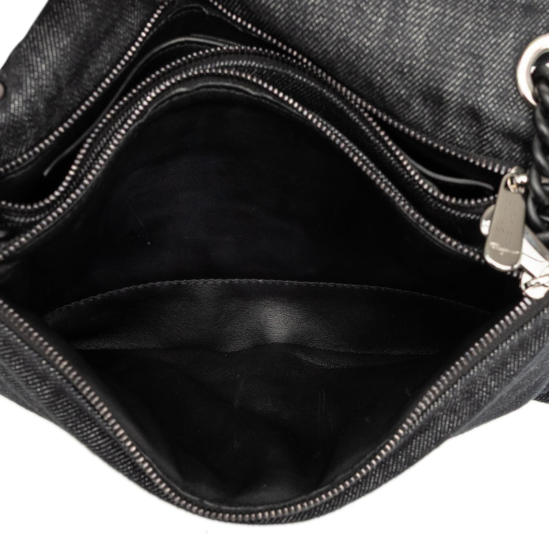 Small Denim Viva Bow Shoulder Bag - Image 4