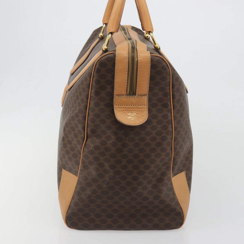 Celine Boston C Macadam Canvas Brown Bag